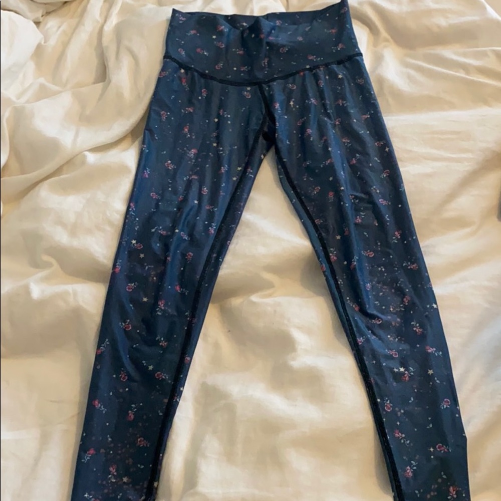 Blue with rose detail teeki hot pants